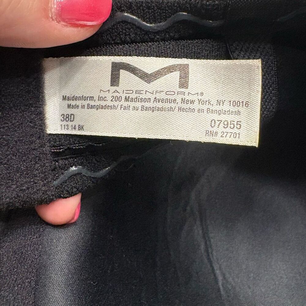 Maidenform Bra Women’s One Fabulous Fit Strapless Bra 7955 Black 38D - Picture 4 of 4